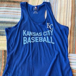 MLB Kansas City KC Royals racer we back tank XL